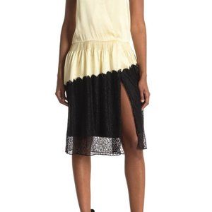 BURBERRY Lace Trimmed Asymmetrical Dress